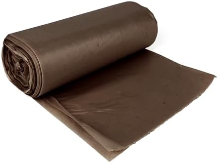D.RECT Bin Bags 35L - Bin Liners 20 Pieces - Rubbish Bags - Bin Bag Perfect for Everyday Use, Household, Office, Kitchen & Caterers, Brown