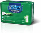 Medline FitRight Extended Wear Stretch Briefs, Overnight Adult Diapers with Tabs, Size 1 (Bag of 20)