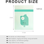 15 PCS Car Trash Bags, Easy Stick-On Disposable Car Garbage Bags Leak-Proof Vomit Bags, Waterproof Self Adhesive Cleaning Bags for Vehicles Bedrooms Offices, Car Accessories (Bird)