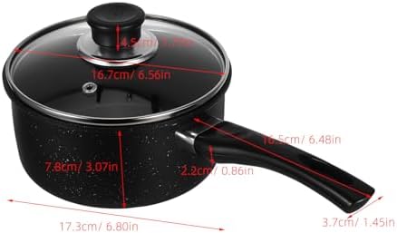 Small Nonstick Cooking Pot with Lid 16cm Food Cooking Saucepan for 1-3 People Soup and Noodles Stew Pan Household Kitchen Utensil