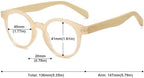 Wood Reading Glasses Round Wood Look Readers Men Women Bamboo Temples Retro Oval Eyeglasses for Reading