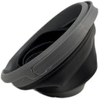 SAMMART Collapsible Plastic Bucket - Foldable Round Tub with Handle - Pop Up Saving (Grey/Black, 5.5L)