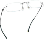 LifeArt Pure Titanium Frame Glasses/Blue Light Blocking Reading Glasses, Reduce Eyestrain, Stylish for Men and Women