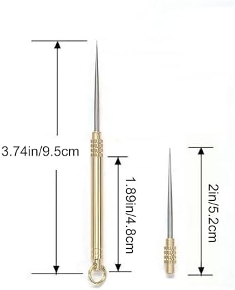 Titanium Alloy EDC Toothpick with Holder, Camping Fruit Fork Tool, Outdoor Survival Gear
