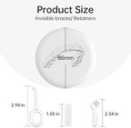 Retainer Case, Slim Aligner Case Compatible with Invisalign, Cute Retainer Box with Silicone Pad, White