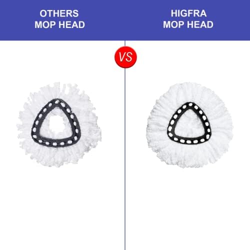 Spin Mop Replacement Head 4 Pack Mop Refill Compatible with Ocedar Triangle Swivel Mops Microfiber Swivel Mop Refill,Deep Clean,Machine Washable and Easy to Replace