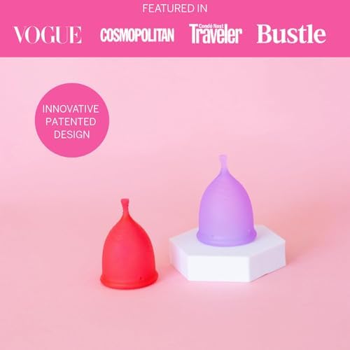 Pixie Menstrual Cup - No Metals or Toxins - Ranked 1 for The Most Soft Reusable Period Cup - Wear 12 Hours - 100% Medical-Grade Silicone - Tampon Alternative - Buy One We Give One - Extra Small
