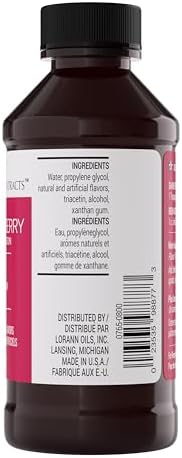 LorAnn Oils Strawberry Bakery Emulsion: True Essence, Ideal for Boosting Fruit Tones in Cakes, Cookies & Desserts, Gluten-Free, Keto-Friendly, Extract Substitute Essential for Your Kitchen, 4 Oz