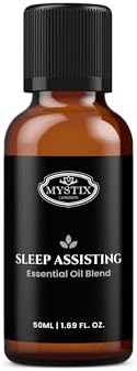 Mystix London | Sleep Assisting Pure & Natural Essential Oil Blend 50ml - for Diffusers, Aromatherapy & Massage Blends | Perfect as a Gift | Vegan, GMO Free