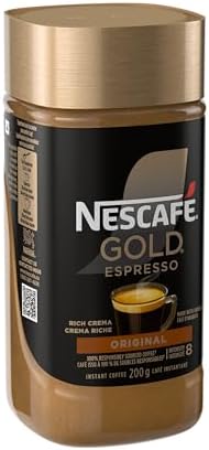 NESCAFE Gold Espresso Instant Coffee, 200g/7.1 oz., {Imported from Canada}