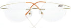 Eyekepper Titanium Rimless Round Reading Glasses Circle Readers For Men