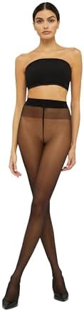 Wolford Satin Touch 20 Denier Tights For Women Soft Satin Feel Sheer Hosiery Extra-Wide Waistband Perfect for Any Occasion