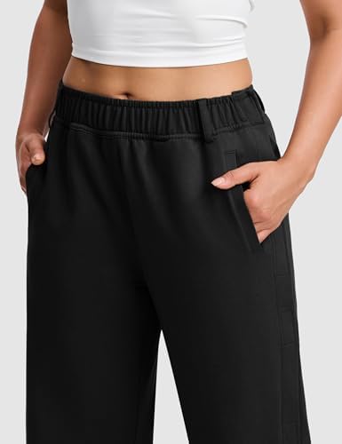 ISEEGZ Tear Away Pants for Women Loose Side Full Open Sweatpants Pockets Breakaway Pant Post Surgery Adaptive Clothing