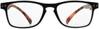 Eyekepper Ultrathin Flex Frame 5-pack 80's Reading Glasses Black Frame Tortoise Arm +0.75