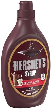 HERSHEY'S SPECIAL DARK Mildly Sweet Chocolate Syrup Bottle, 22 oz