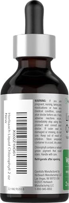 Horbäach Liquid Chlorophyll Drops | 2 oz | Vegan, Non-GMO, and Gluten Free Formula | Natural Peppermint Flavor