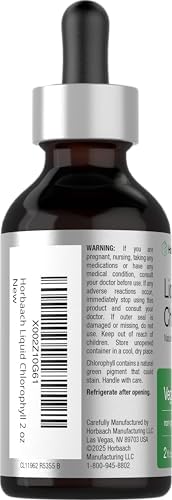 Horbäach Liquid Chlorophyll Drops | 2 oz | Vegan, Non-GMO, and Gluten Free Formula | Natural Peppermint Flavor