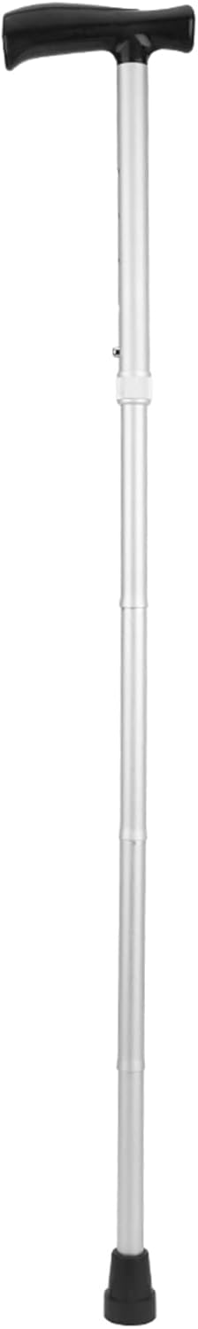 Walking Cane, Folding Cane, Portable Aluminium Alloy Frosted Anti‑Skid Elderly Walking Stick Multifunction Folding Ultralight Tbr Handle Cane(White)