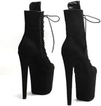 WUXIN H&P 8 Inch Pole Dance Boot Shoes, Exotic Stiletto Platform Heels