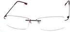 Agstum Titanium Alloy Flexible Rimless Hinged Frame Optical Eyeglasses Frames