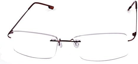 Agstum Titanium Alloy Flexible Rimless Hinged Frame Optical Eyeglasses Frames