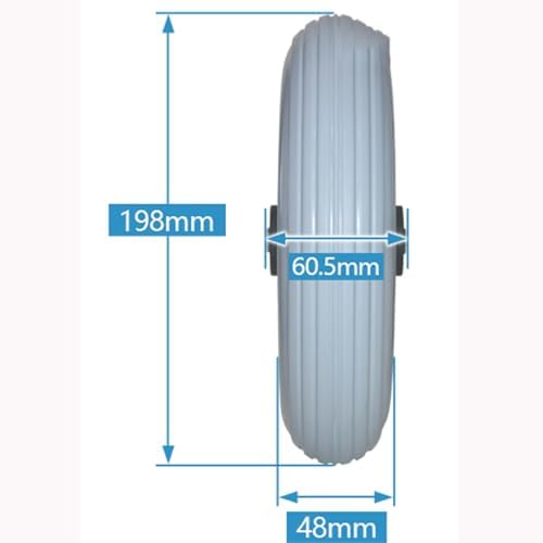 8 Inch Electric Wheelchair Front Wheel Accessories 200x50 Solid PU Front Wheel Flexible and Durable