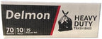 Delmon Trash Bags - 150 Bags / 10 Rolls Carton - 70 Gallons - Thick and Heavy Duty Trash Bag for Commercial, Home & Kitchen Use,Fits Toter Curbside Bins - W 43”, L 48”, Thickness 0.87MIL
