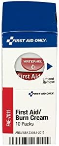 First Aid Only FAE-7011 SmartCompliance Refill Burn Cream Packets, 10 Count