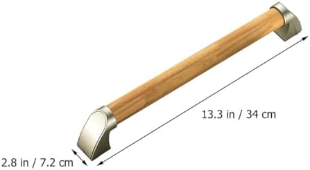 DOITOOL Wooden Bathroom Grab Bar 34cm Non-Skid Toilet Grab Rail Elderly Safety Handrail for Shower and Bathtub Accessibility