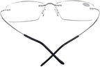 Jcerki Super Light Titanium alloy Bifocal Reading Glasses Men Women Fashion Rimless Reading Eyeglasses + Eyewear Case