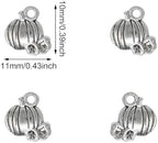 Honbay 100PCS Alloy Fall Charms Pendant Autumn Pumpkin Pendant Thanksgiving Halloween Bead Charms for Earrings Bracelets Necklaces Keychains Jewelry Crafts Making