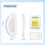 Eyeglass Nose Pads, Anti Slip Nose Pads for Glasses, Soft Comfortable Silicone Cushions for Sunglasses, Reduce Pressure and Prevent Slipping for Glasses (5 Clear Pairs)