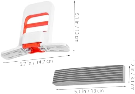 Healeved Mini Handheld Sponge Mop for Kitchen Desktop Cleaning, Foldable Self-Squeeze Portable Mini Mop with 6 Replacement Pads for Wet and Dry Use