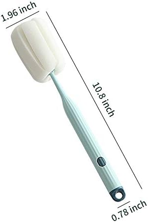 Bottle Soft Brush -2Pcs Sponge Bottle Brush Soft and Easy to Clean, Baby Bottle Sponge Brush Can Effectively Remove The Stain Residue On The Bottom of The Cup(Blue)