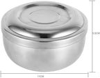 Shaving Bowl, 4x2.2in Shave Soap Bowl, Stainless Steel Shaving Soap Dish with Lid, Silver Shave Mug Container, Portable Shaves Foam Bowls for Outdoor Travel, Salon, Home