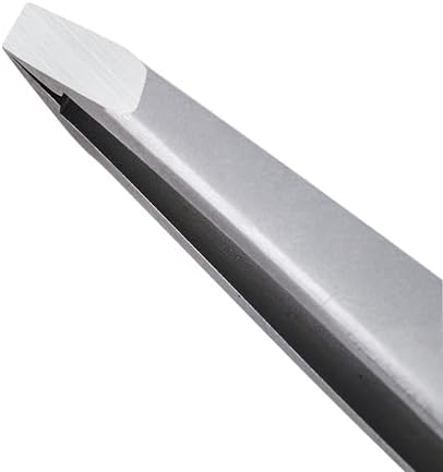 Tweezers for Women Facial Hair, Slanted Eyebrow Tweezers for Plucking Ingrown Hair, Precision Tip Stainless Steel Hair Removal Tool, Includes Travel Case