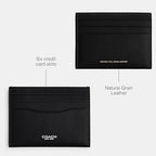 Coach Mens, Card Case, Black, One Size