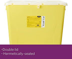 McKesson Prevent Sharps Container for Chemotherapy Waste, Premium - PG-II, Plastic, Vertical Entry, Hinged Lid - Yellow, 18 gal, 13 in x 17 3/10 in x 24 3/5 in, 1 Count