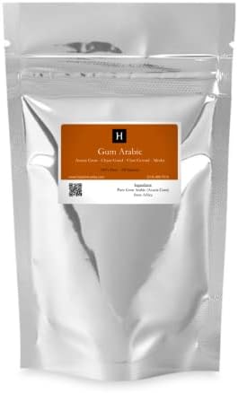 HalalEveryDay Gum Arabic 8 oz, Raw Acacia Gum Resin Nuggets, Natural African Gum Arabic Pieces for Food Preparation, Thickening and DIY Use