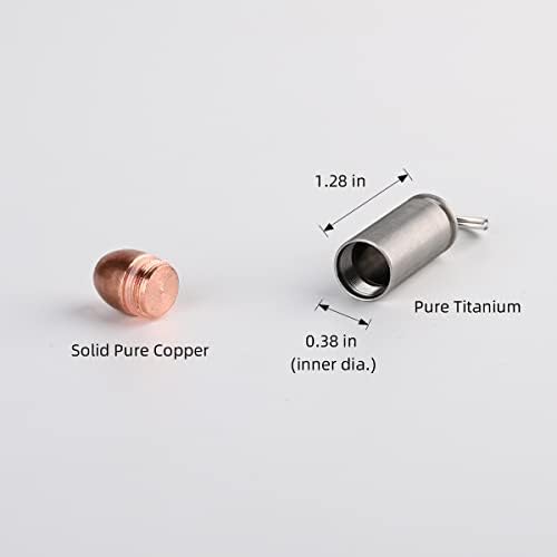 SW901 Titanium Pill holder keychain, Brass and Titanium Lightweight Waterproof Pill Container，Mini EDC Pill Case for Outdoor Travel.