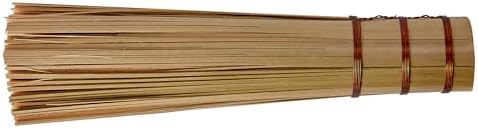 Bamboo Kitchen Wok Brush, 12 Inches Cleaning Whisk, Pot Scraper Scrubber for Cooking Skillet, 2 Pack