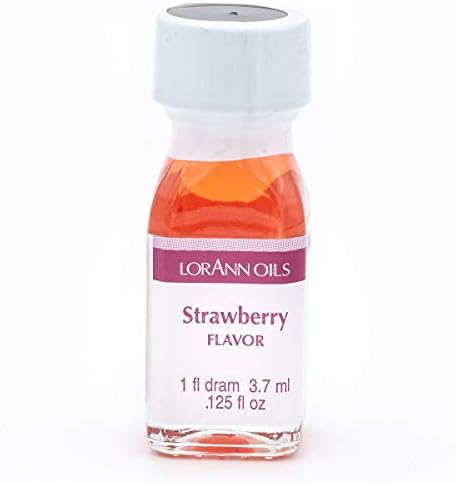 LorAnn Oils Super Strength Flavoring - Used For Candy Making, Flavoring, Baking, Hard Candy, & Flavor Oils - Bold, Natural Flavors 4X Stronger Than Extracts - Strawberry, Pack of 2, 0.125 fl oz