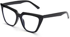 ZUVGEES Womens Chic Oversized CatEye Blue Light Blocking Reading Glasses Big Eyeglass Frames Large lens Computer Readers