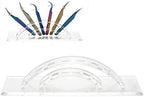 esowemsn 1PC 6 Holes Acrylic Tweezers Stand Holder Eyelash Extension Storage Rack Eyelash Tweezer Collecting Displaying Shelf Eyelashes Extension Supplies Accessories