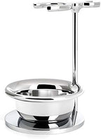 MÜHLE Chrome Shaving Set Stand for SOPHIST and CLASSIC series Brushes & Razors with Bowl