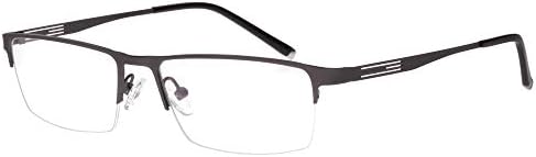 Jcerki Photochromic Gray Reading Glasses +1.25 Strength Half frame Men Eyeglasses
