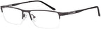 Jcerki Photochromic Gray Reading Glasses +2.50 Strength Half frame Men Eyeglasses
