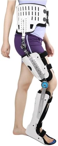 Hip Knee Ankle Foot Orthosis for Hip Fracture Rehabilitation Equipment Fixed Brace Femoral Femur Fracture Hip Instability Fixation of Lower Limb Paralysis Leg (Left Large) (Both L-Both Legs-L
