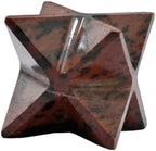 Amazing Gemstone Mahogany Obsidian Merkaba Crystal - 0.75 Inches Metaphysical Merkaba Star for Meditation - Energetic Tetrahedron Crystal and Healing Stones for Spiritual Growth and Healing (15-20mm)
