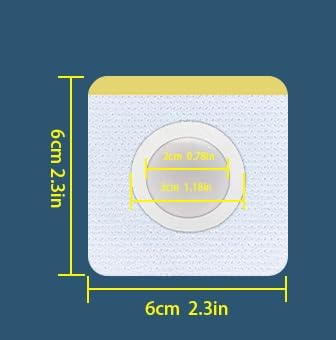 Pack of 100 Cohesive Bandage, pre-Cut Square Design, Porous Skin Soft Fabric Cloth Tape, Premium Adhesion (2.36in*2.36in100pcs)